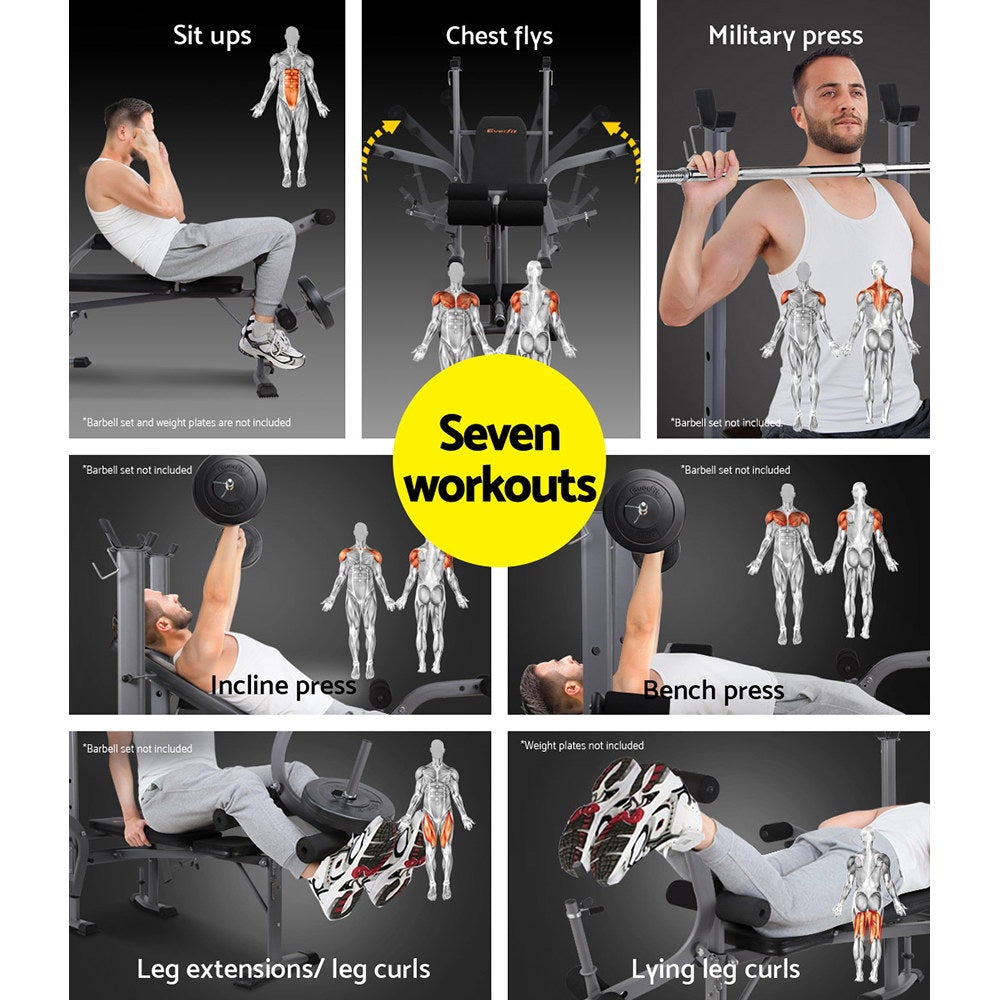 Panca Pesi Multifunzione Everfit – Attrezzatura Fitness Professionale